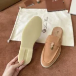 Loro Piana Babouche Charms Walk Women's Suede Mule FAI1543 E0HN - Image 3
