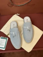 Loro Piana Babouche Charms Walk Women's Suede Mule FAI1543 60ES