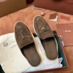Loro Piana Babouche Charms Walk Women's Suede Mule FAI1543 H0X4 - Image 3