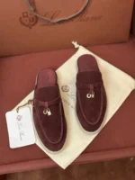 Loro Piana Babouche Charms Walk Women's Suede Mule FAI1543 Q07N - Image 3