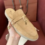 Loro Piana Babouche Charms Walk Women's Suede Mule FAI1543 DOIW - Image 3