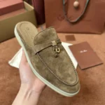 Loro Piana Babouche Charms Walk Women's Suede Mule FAI1543 HOVY - Image 3