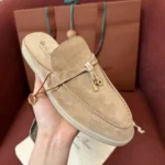 Loro Piana Babouche Charms Walk Women's Suede Mule FAI1543 D044 - Image 3