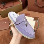 Loro Piana Babouche Charms Walk Women's Suede Mule FAI1543 401F - Image 3