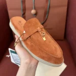 Loro Piana Babouche Charms Walk Women's Suede Mule FAI1543 P105 - Image 3