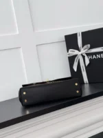 Chanel Handle Flap Briefcase Black Gold - Image 4