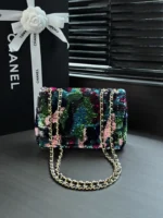 Chanel CF Sequined SO Handbag 21cm - Image 4