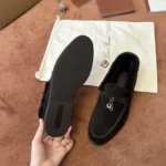 Loro Piana Summer Charms Walk Women's Fur-Lined Moccasin FAL9227 H1A1 - Image 4
