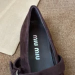 Miu Miu 2026 Suede Ballet Flats - Image 4