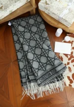 Dior Checkered Cashmere Cape 140*140 - Image 4