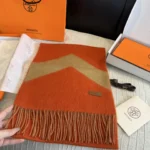 Hermès Colorblock Reversible Lambswool Scarf - Image 4