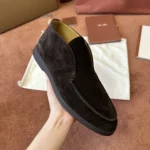Loro Piana Open Walk Suede Ankle Boot - Image 4