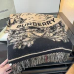 Burberry Equestrian Knight Reversible Cashmere Shawl - Image 4