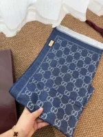 Gucci GG Jacquard Reversible Wool Scarf - Image 4