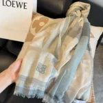 Loewe Anagram Check Cashmere Stole - Image 4