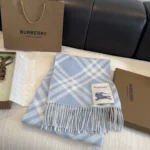 Burberry Check Cashmere Scarf - Image 4