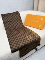 Louis Vuitton Petit Damier Knit Wool Scarf - Image 4