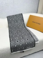 Louis Vuitton Monogram Jacquard Knit Wool Scarf - Image 4