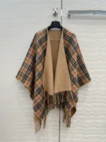 Burberry Check Cashmere Cape - Image 4