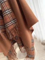 Burberry Classic Check Double-Sided Cape Shawl 130x150cm - Image 4