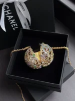 Chanel 26A Handmade Series Colorful Crystal Gold Hollow Spherical Evening Bag - Image 4