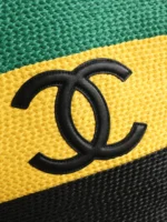 Chanel Coco Beach Colorblock Raffia Tote 58cm - Image 4