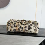 Chanel 26A Leopard Tweed Flap Bag 32cm - Image 4