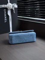 Chanel 26A Denim Classic Flap Bag 22cm - Image 4