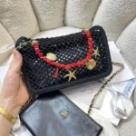 Chanel 26M Coco Beach Woven Flap Bag 21cm - Image 4