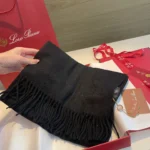 Loro Piana Wool Fringed Scarf 30x185cm - Image 4