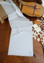 Louis Vuitton Monogram Wool Cashmere Shawl 60x200cm - Image 4
