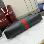 Generation Gucci Web Stripe Leather Crossbody Pouch 33cm - Image 4