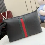 Gucci Primavera Web Stripe Leather Document Pouch 34cm - Image 4