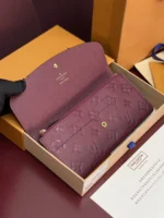 Louis Vuitton Emilie Wallet Monogram Empreinte Bordeaux 19cm - Image 4