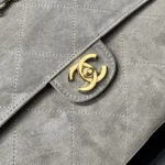 Chanel MaxiC Suede Handbag - Image 4