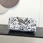 Chanel Leopard Print Wool Evening Bag 26cm - Image 4