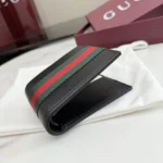 Gucci 2026 Web Stripe Leather Bifold Wallet Black - Image 4