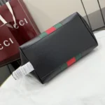 Gucci Generation Web Stripe Leather Cosmetic Case 21.5cm - Image 4