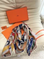 Hermes Cashmere Silk Scarf 140*140cm - Image 4