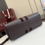 Gucci Generation Horsebit Web Leather Top Handle Bag 32cm - Image 4