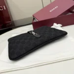 Gucci Jackie 1961 GG Canvas Zip Pouch Black 23cm - Image 4