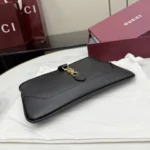 Gucci Jackie 1961 Leather Zip Pouch Black 23cm - Image 4