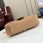 Gucci GG Marmont Vertical Quilted Suede Shoulder Bag 26cm - Image 4