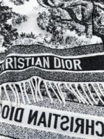 Dior CD Logo Jacquard Large Scarf Shawl Blanket 140*140cm - Image 4