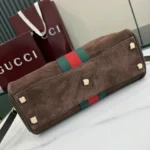 Gucci Borsetto Horsebit Suede Boston Bag 28cm - Image 4