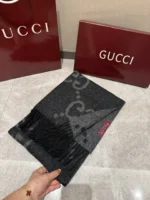 Gucci GG Pattern Cashmere Scarf 35*190cm - Image 4
