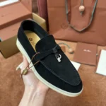 Loro Piana Summer Charms Walk Women's Suede Moccasin FAE5444 8000 - Image 3