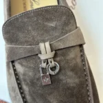 Loro Piana Summer Charms Walk Women's Suede Moccasin FAE5444 51DW - Image 4