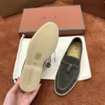 Loro Piana Summer Charms Walk Women's Suede Moccasin FAE5444 50W3 - Image 4
