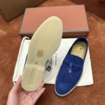 Loro Piana Summer Charms Walk Women's Suede Moccasin FAE5444 60DT - Image 4